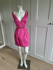 D & G DOLCE & GABANA VINTAGE  PINK GOLDEN DETAILS DRESS 42 IT