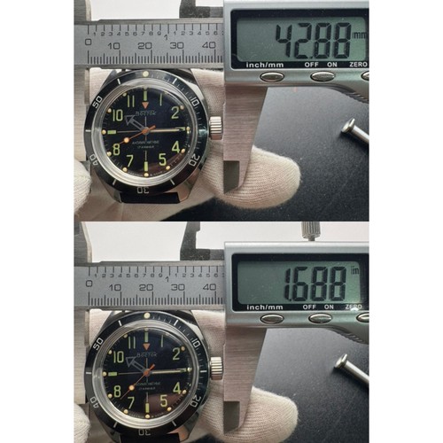 Orologio URSS epoca sovietica VOSTOK militare anfibio meccanico nero spedizione gratuita - Foto 12 di 12