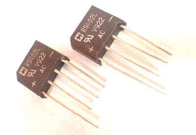 RECTRON RS402L DIODENBRÜCKE 4A 100V 4-PIN SIP UK LAGERBESTAND x3 Stück