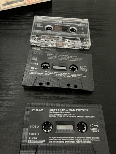 Meat Loaf X 3 Cassette Tape Bundle Bad Attitude, Blind Before I Stop, Welcome - Picture 3 of 3