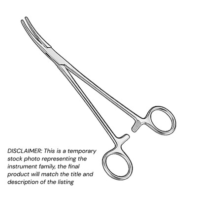 4 pcs Birkett Hemostatic Forceps 7.5'' Curved Stainless Volaris Economy Grade
