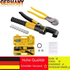 Hydraulische Presszange 4-70 mm&sup2; Quetschzange Kabelschuhe Pressbacken 10 Ton DHL