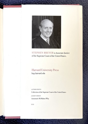 SIGNED,NEW Authority of the Court and the Peril of Politics, HC Stephen Breyer - Imagen 3 de 4