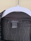 Dressbarn Black Knit Silver Sequins Tank Top Cardigan Blazer Set Party Event  L — photo 7