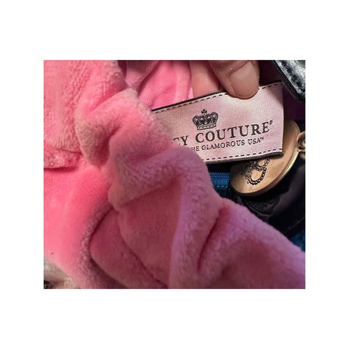 VINTAGE JUICY COUTURE Y2K PINK VELOUR SATCHEL HANDBAG - Picture 7 of 9