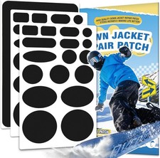 35Pcs Down Jacket Repair Patch Kit Pre-Cut Nylon Patches for Clothes Self-Adhesi
