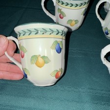 Villeroy & Boch Fruit Pattern Ceramic Mugs Set of 9 Multicolor Luxembourg