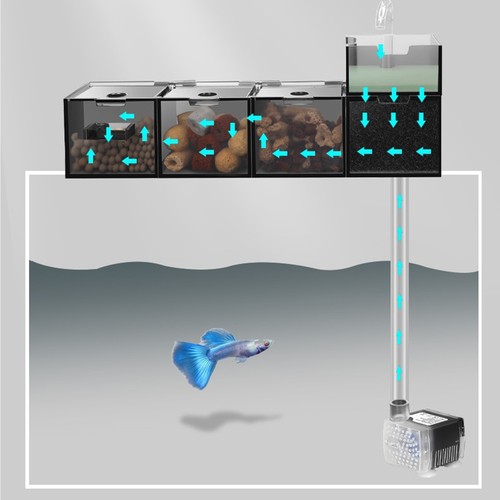 Fish Tank Transparent Filter Box Acrylic Aquarium Filter Box Hanging Filter Box - Picture 4 of 20