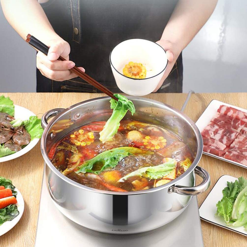 1pc Stainless Steel Steamer Pot Four-layer Extra Thick Soup Cooking Pot for S...