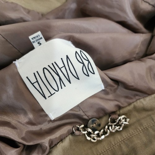 WOMENS Small BB DAKOTA Brown Belted 100% Cotton Trench Coat - Picture 9 of 13