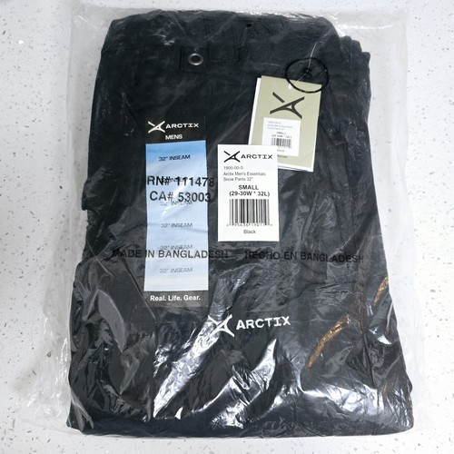 Arctix Pantaloni da Neve Uomo Essential Piccoli 29-30 L x 32 Cuciture Interna Nero - Foto 6 di 12
