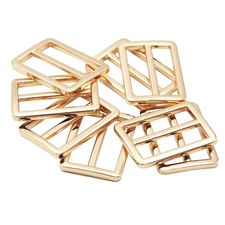 8pcs Flat Metal Slide Buckle Adjuster Sliders Tri Glide Strap Clasp 1 1/4 I