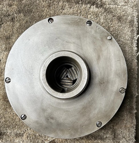 10" Diameter Cushman 3-Jaw Self-Centering Lathe Chuck w/ L00 & 2 Jaw Bison - Picture 5 of 14