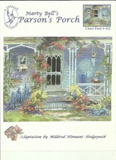 PARSON'S PORCH Marty Bell's Counted Cross Stitch Chart Pack #432 Pegasus 2000