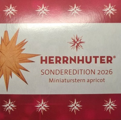 Original Herrnhuter Stern Sonderedition 2026 Miniatur Stern apricot NEU&OVP