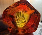 Blenko Glass “Bear Claw”  Early Don Shepherd Pre Blenko - Gorgeous Piece!!
