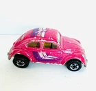 Vtg 1989 Hot Wheels Color Racers Changer VW Bug Beetle Diecast Car Magenta Pink!