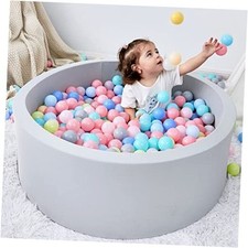 Ball Pit for Toddlers: Soft Round Baby Ball Pits 35.4 x 1.96 x 11.8 Light Grey