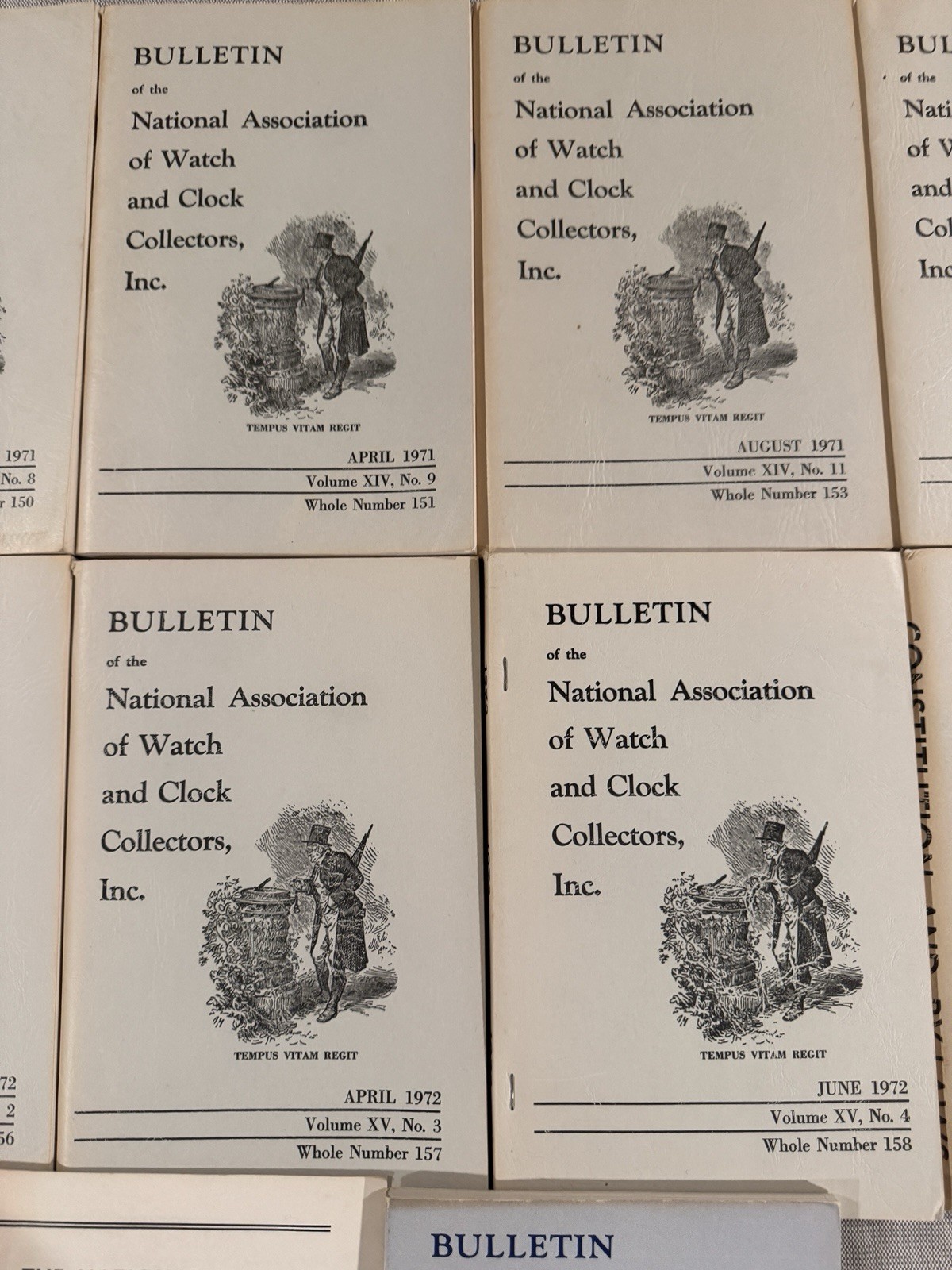 NAWCC Bulletin Lot of 12 |  Watch and Clock Collector’s | 1970-1978 | 