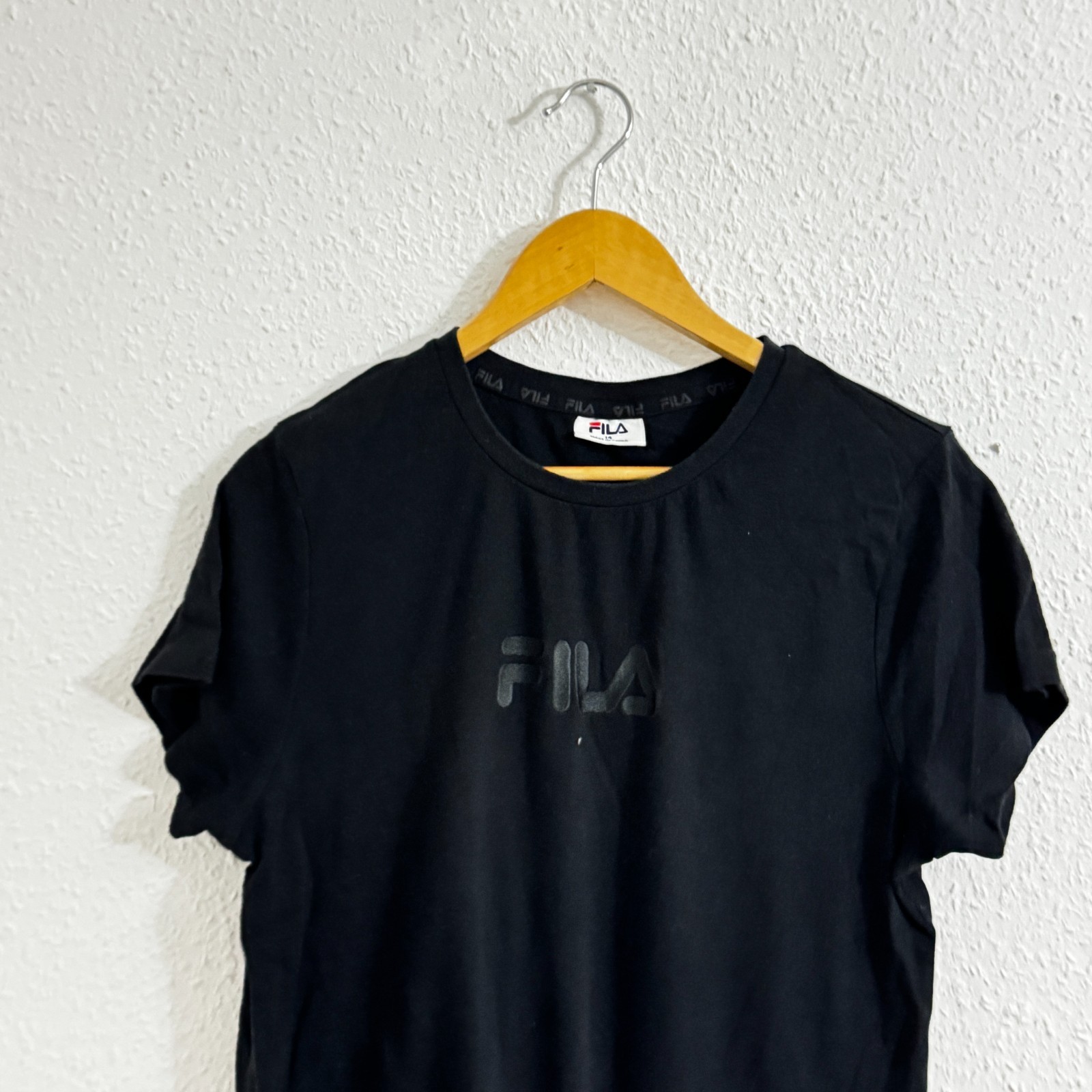 Fila Essential Core Logo T-Shirt - Black (Junior/Teen Size 14) image 3