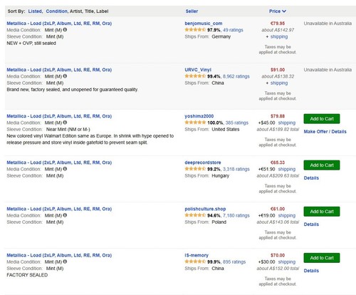 METALLICA - Load Ltd Edition Orange w/Black Smoke Coloured Vinyl New & Sealed - Picture 10 of 11