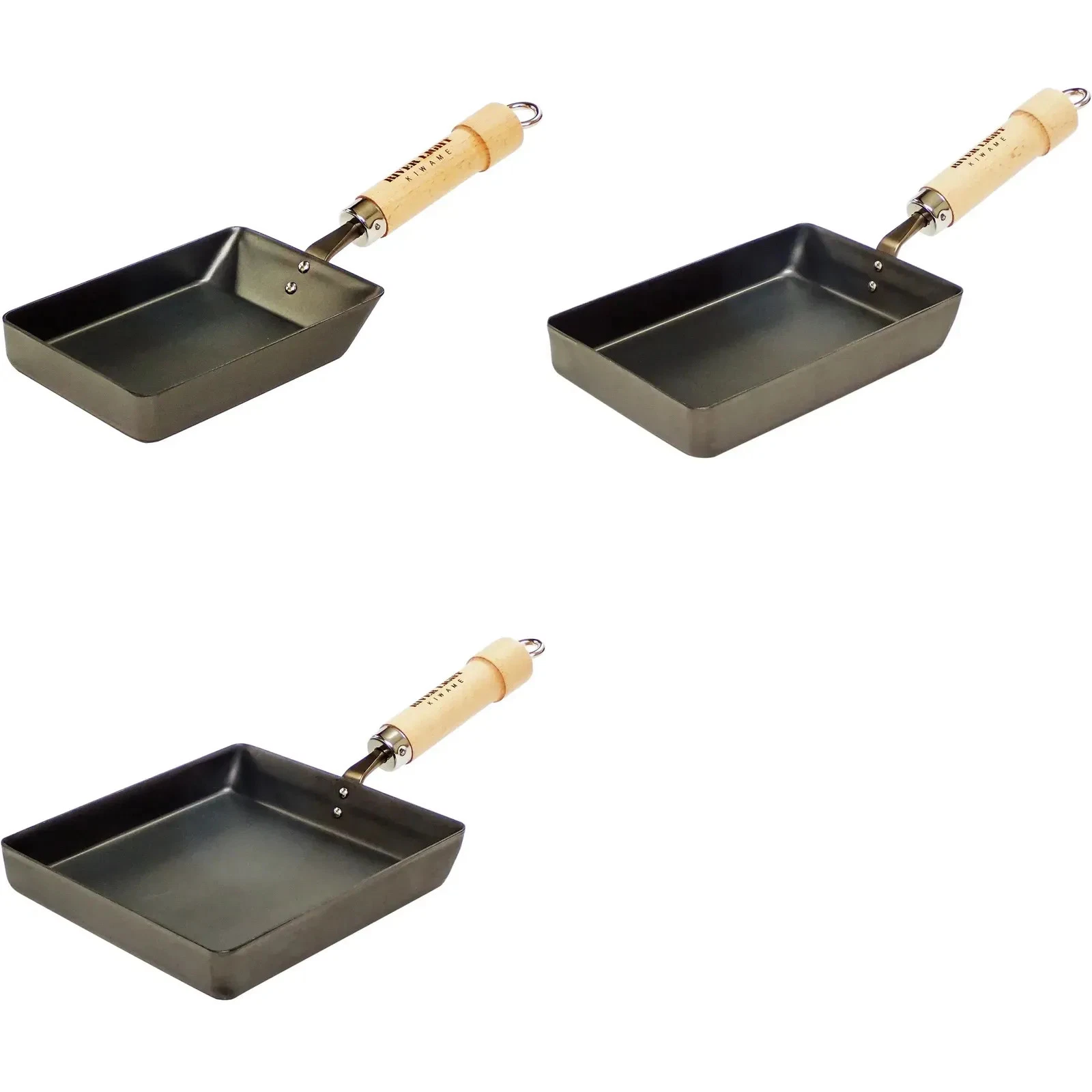 Riverlight Goku Japan Iron Tamagoyaki Pan Nitrided Rust-Resistant IH Japan
