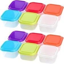 12 PCS Small Plastic Containers, Baby Food Storage with Lids, Meal prep 