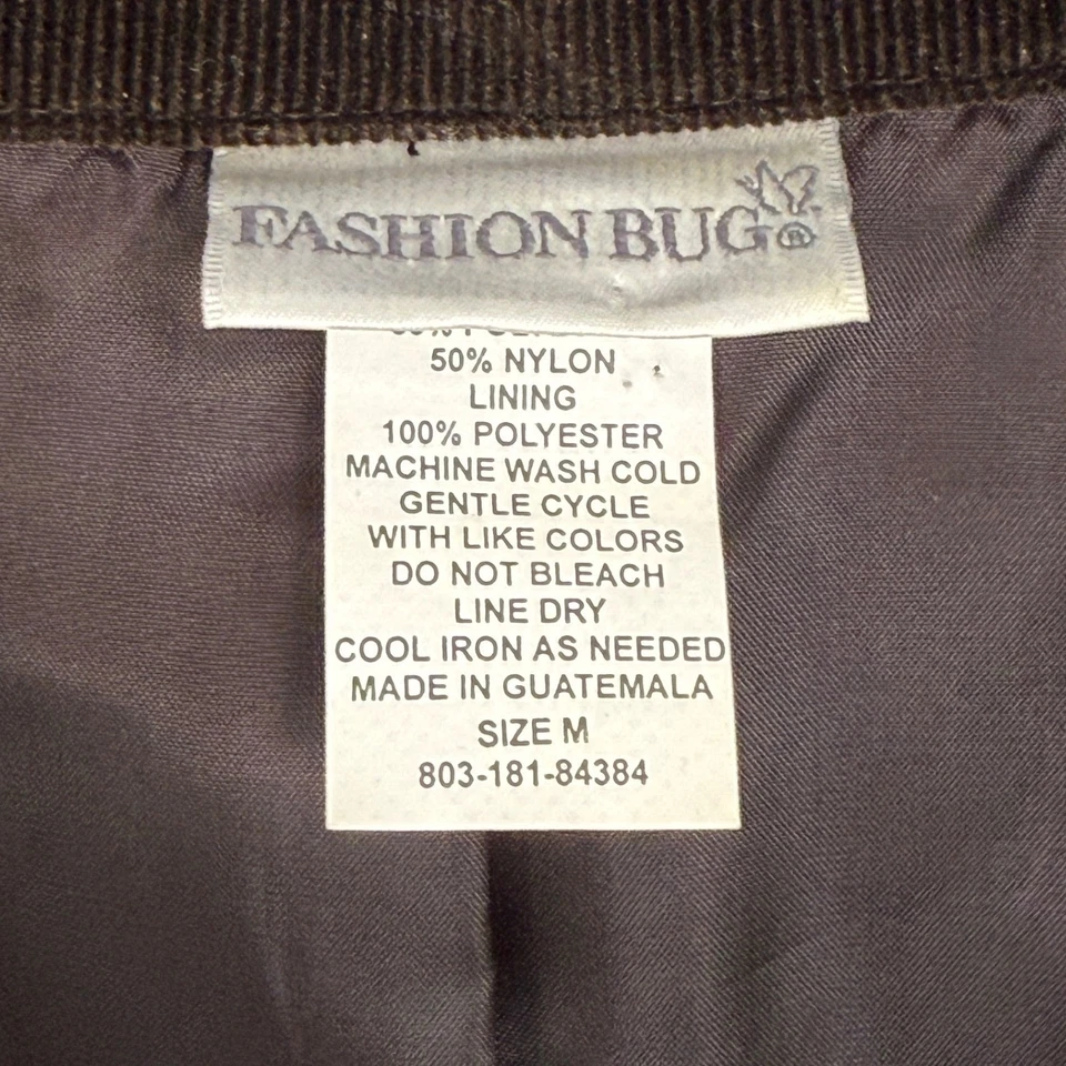 vtg y2k women's Brown Corduroy Blazer Jacket Size M equestrian preppy old money - Image 4 of 4