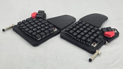 Black ZSA Moonlander MK1 Ergonomic Split Mech Columnar Keyboard
