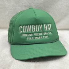 Sendero Provisions Co Hat Cap Snap Back Trucker Green Cowboy Western Mens