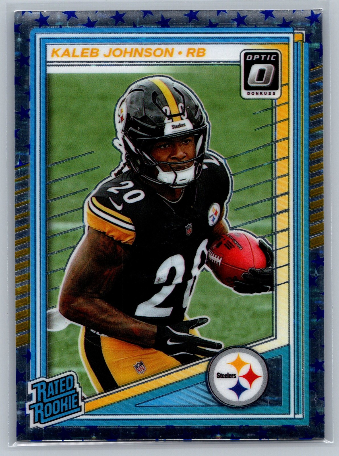 Kaleb Johnson 2025 Donruss Optic #232 RC Stars Emoji Rookie Card
