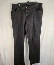 Lee Relaxed Fit at the waist Straight Women's size 16 Black Denim Jeans