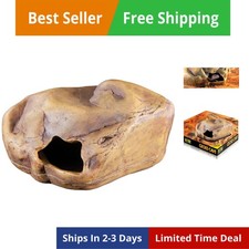 Gecko Cave for Reptiles and Amphibians, Large - Reptile Hideout to Help Allev...