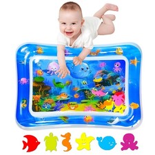 Inflatable Baby Water Play Mat Tummy Time Activity Center Infant Sensory Toy