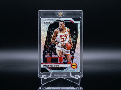 2024-25 Panini Prizm Hakeem Olajuwon Glitter SSP Silver - Rockets Legends Mint 