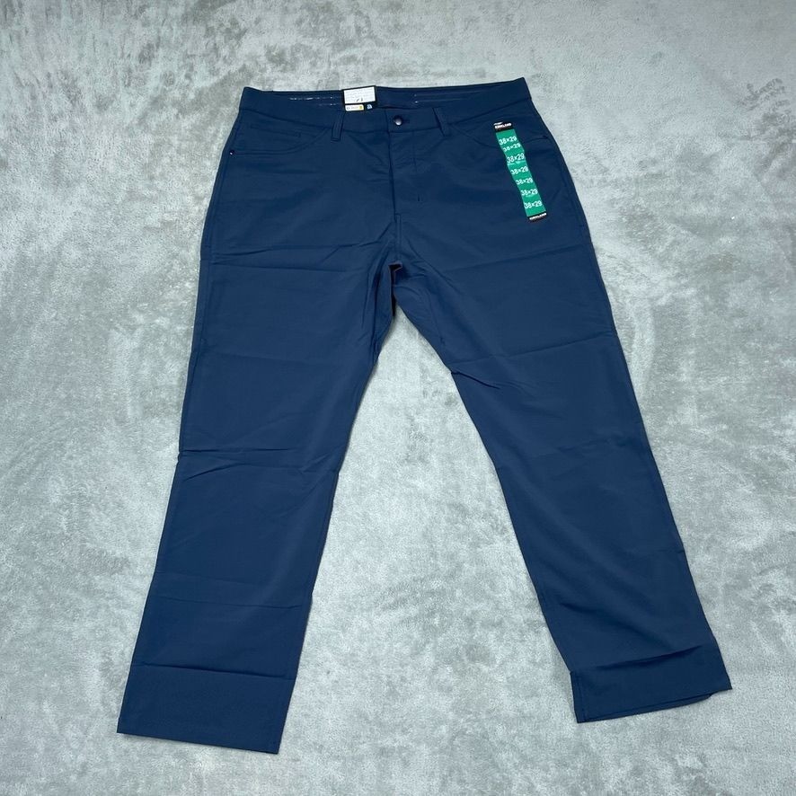 Kirkland Signature Mens Navy Flex Pants 38x29 Size Relaxed Fit