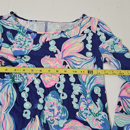 Lilly Pulitzer Marlowe Kleid Going Coastal True Blue Fisch U-Boot-Ausschnitt Damen Gr. Xxs - Bild 6 von 8