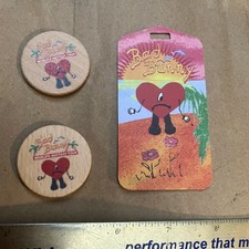Bad Bunny Un Verano Sin Ti Drink Tokens and Tag . Wooden Tokens And Paper Tag