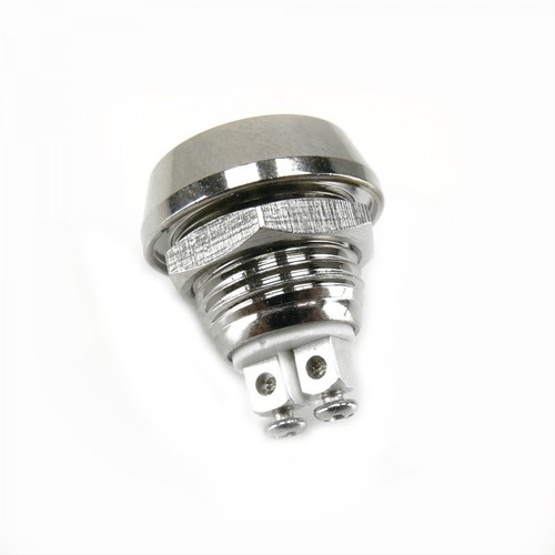 Auto-Loc AUTSW45, One Natural Aluminum 12Mm Domed Momentary Billet Button Perfor - Picture 3 of 10