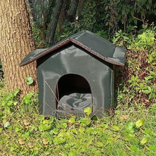 Haustierzelt Haus Indoor Warmbett mit abnehmbarem Kissen Klein Mittel Groß Haustier - Bild 13 von 23