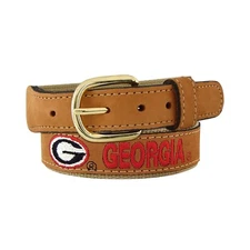 Zep-Pro U of GEORGIA Bull Dogs Embroidered Leather Canvas Belt Size 38, 44, 46