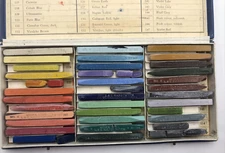 L & C Hardtmuth Koh-I-Noor Pencil Factory Mona Lisa Oil Chalks Czechoslovakia As