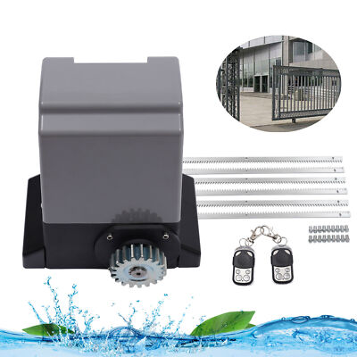 Automatic Sliding Gate Opener 2700/4400LBs 6m Rack Driven 2 Remotes & Infrared