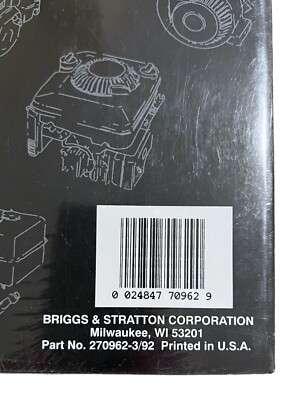 Briggs & Stratton Single Cylinder 4 Cycle Engine Service Repair 