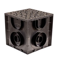 ScarMaxx - Scarico cortile 250 x 250 mm con secchio cattura sporco, con attac...
