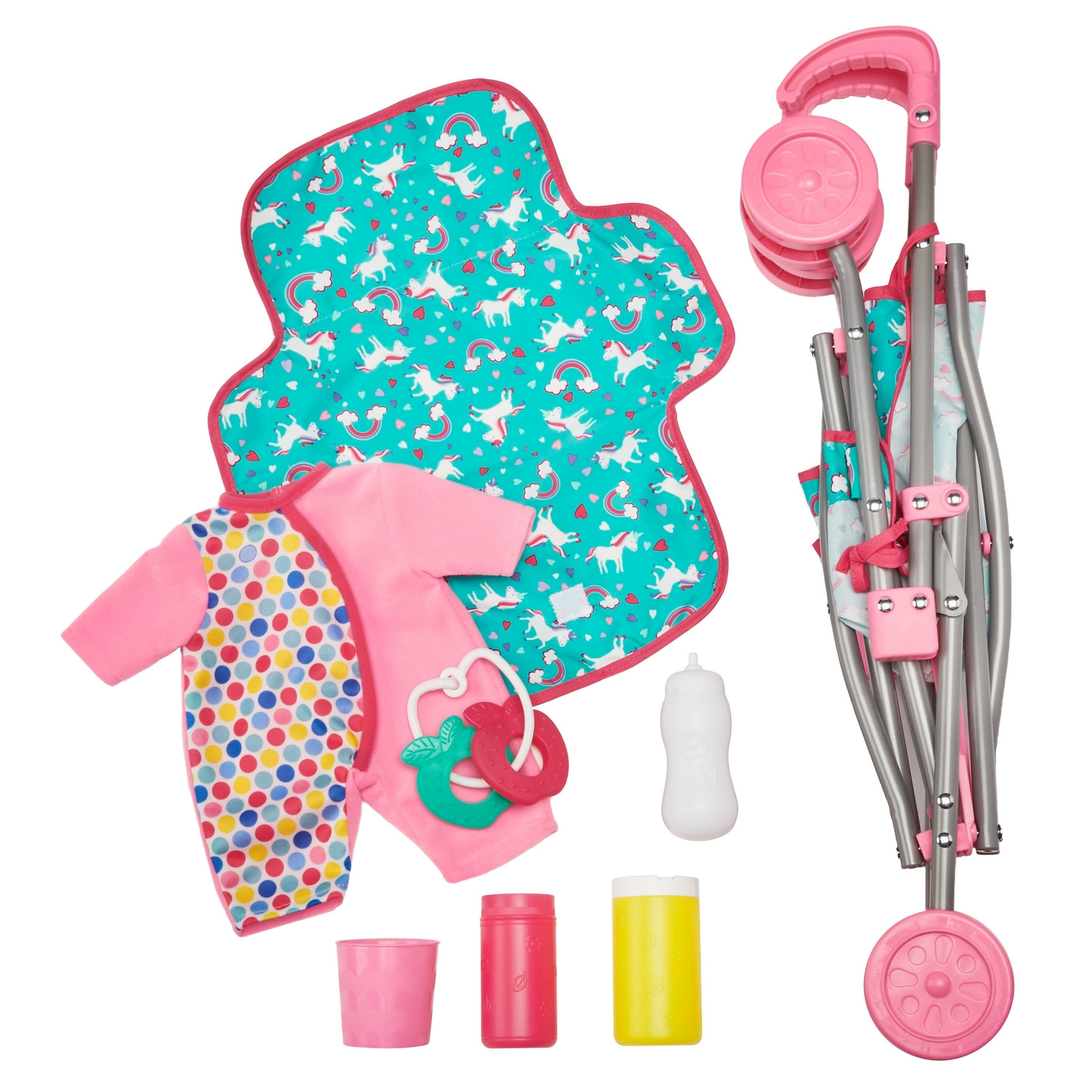 kid connection baby doll stroller playset