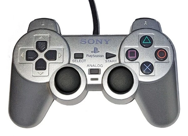 Original Sony Playstation 2 Silver PS2 Dualshock 2 Controller