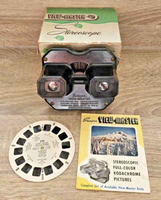 VINTAGE VIEWMASTER MODEL C STEREOSCOPE VIEWER 1950's RARE MADE IN USA BOXED N321