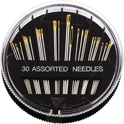 30 Hand Sewing Needles Set - All Sizes (3.1cm - 5.1cm) for Stitching