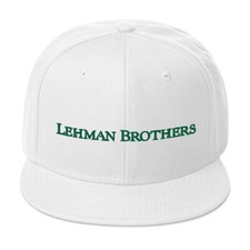 Vintage Lehman Brothers Snapback Cap Stock Market Trader Gift Embroidery Hat